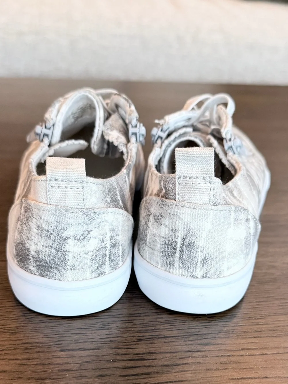 Kids Size 2 Casual Lace-Up Zip Sneaker - Gray Tie-Dye
